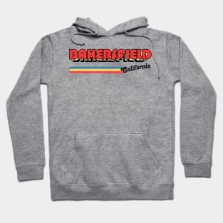 Bakersfield, CA \/\/\/\ Retro Typography Design Hoodie